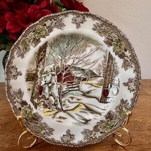 Vintage Johnson Brothers The Friendly‎ Village Side Plate – Sugar Maples Scene